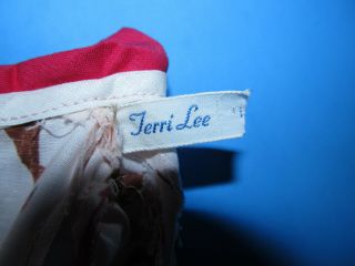 Vintage 1950s Tiny Terri Lee Tagged Cotton Print Dress Crisp and 2