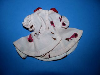 Vintage 1950s Tiny Terri Lee Tagged Cotton Print Dress Crisp and 3