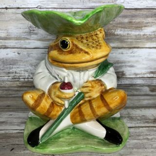 Vintage Beatrix Potter Jeremy Fisher Frog Ceramic Pitcher Frederick Warne & Co