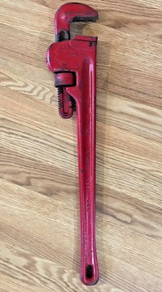 Vintage Nye Tool Co.  Heavy Duty 24 " Pipe Wrench - Chicago,  Ill.  Usa
