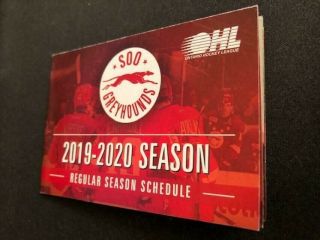 2019 - 20 Soo Greyhounds Hockey Pocket Schedule
