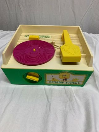 Vintage Fisher Price Sesame Street Music Box Record Player 1984 995n Green
