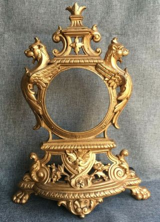 Antique French Clock Base Made Of Regule Gold Tone Early 1900 