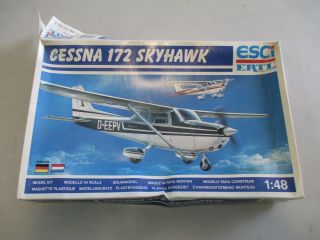 Vintage Esci Ertl 1/48 Scale Cessna 172 Skyhawk Model Kit Open Box