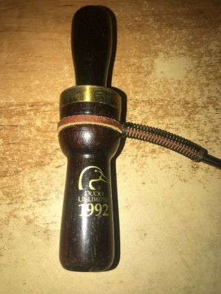 Vintage 1992 Ducks Unlimited Cocobolo Duck Call Made By Ron Weineke