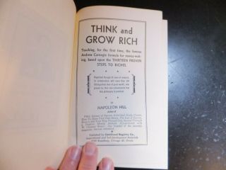 Think and Grow Rich,  Napoleon Hill,  1965 Edition 3