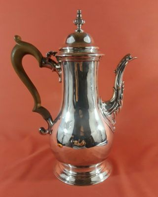Antique Georgian English Silver Coffee Pot Teapot 1769 - 70 Hallmark " Jp "