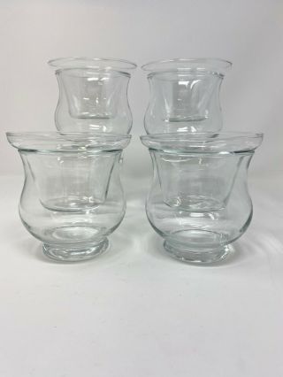 Vintage Glass Icer & Liner Set Shrimp Cocktail Glass Set of 4 Bowls 2