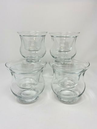 Vintage Glass Icer & Liner Set Shrimp Cocktail Glass Set of 4 Bowls 3