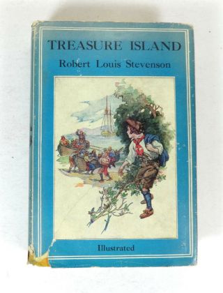 Treasure Island By Robert Louis Stevenson; Antique Illustrated A.  L.  Burt Edition