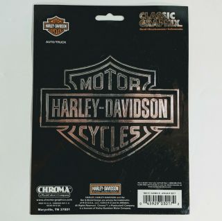 Harley Davidson Logo Cutz Rear Window Decal,  Motorcycle Truck Car Sticker Chroma
