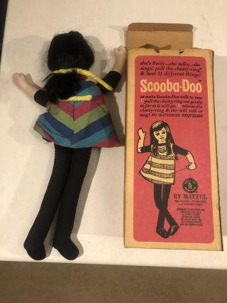 Vintage Mattel Scooba Doo Doll 60 ' s Cloth Vinyl Figure Hippy Box 1964 3