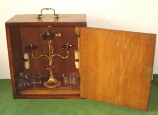 Antique Catholic Sick Call Last Rites Box Travel Alter Exorcism Kit C 1890