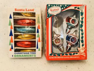 Vintage Christmas Glass Ornaments - Bradford & Santa Land