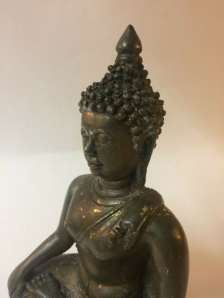 Gilded Late 19 Th Century Chinese / Thai Bronze Buddha