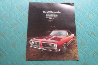 1003x 1968 Plymouth Barracuda Sales Brochure