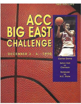 1990 Acc Big East Basketball Challenge Game Program