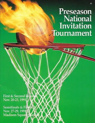 1991 Preseason Nit Basketball Game Program