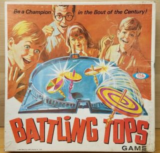 Vintage Battling Tops Board Game Ideal White Box 1968
