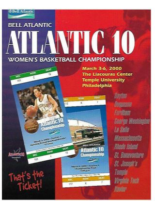 2000 Atlantic 10 Conference Womens Basketball Tournament Program