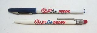 Reddy Kilowatt Vintage Advertising Pen & Pencil Set By Scripto Let Reddy Do It