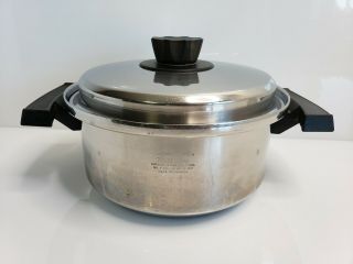 Vintage Queen Anne Stainless Steel Multi - Core 5 Ply 3 Quart Sauce Pan Pot Canada