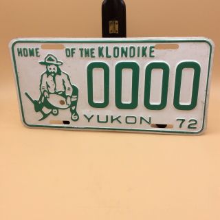 1972 Yukon Home Of The Klondike License Plate