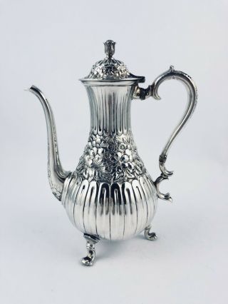 Guaranteed Authentic Antique Tiffany & Co Sterling Silver Coffee Pot Chased 1895