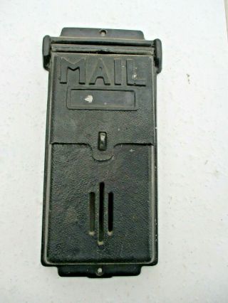 Vintage Cast Aluminum Mailbox Wall Mount Black