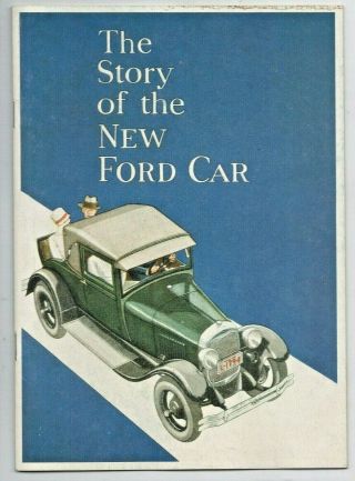 1928 Ford Model A Story Of The Ford Car Sales Brochure 1992 Reprint