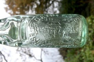 Vintage 1900s David Lee Ashford Kent Globe Pict Dobson Patent 6oz Codd Bottle