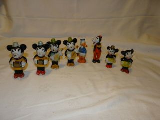 Antique Walt Disney Bisque Figurines Set Of Ten Made In Japan From 1930 