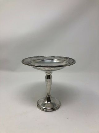 Vintage El - Sil - Co Sterling Silver Pedestal Candy Dish
