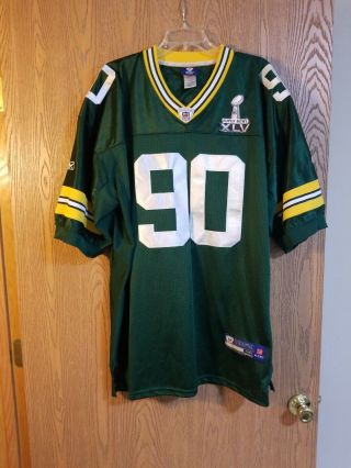 Green Bay Packers B.  J.  Raji 90 Sewn Reebok On Field Bowl Jersey Size 56
