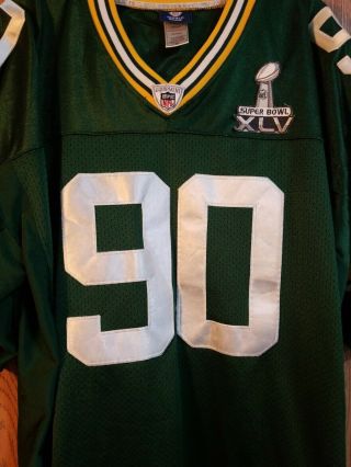 Green Bay Packers B.  J.  Raji 90 Sewn Reebok On Field Bowl Jersey Size 56 2