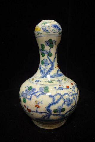 Fine Antique Chinese " Doucai " Painting Porcelain Bottle Vase " Chenghua "
