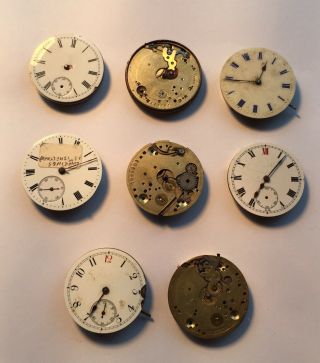 8 x Antique Baume & CoLongines 28mm Trench Watch Movements Repair J W Benson 2