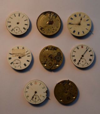 8 x Antique Baume & CoLongines 28mm Trench Watch Movements Repair J W Benson 3