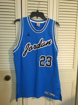 Nike Air Jordan Mens Basketball Stitched Jersey 23 Size L Large Blue