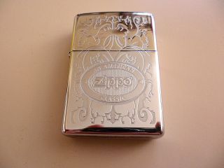 Zippo An American Classic Stamped Lighter High Polish Chrome 2010 D 10 Great
