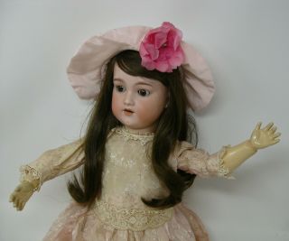 ANTIQUE GERMAN DOLL BISQUE HEAD COMPO BODY 25 