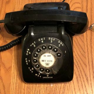 Vtg.  Black Automatic Electric Co Monophone Rotary Telephone 3