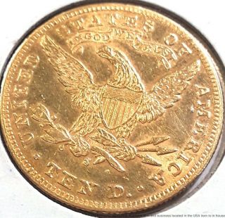 Antique Coronet American Eagle 1898 - S Liberty $10 Ten Dollar Gold Coin USA 2