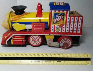 Vintage Funland Loco Battery Op Daiya Japan Tin Action Train Toy 60s