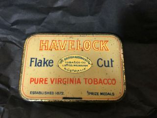 Havelock Flake Cut 2oz Aussie Tobacco Tin C1930’s Best Seen