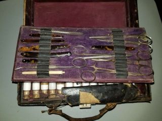 Rare George Tiemann Antique Surgical/ Medical Set Case Dated 1890