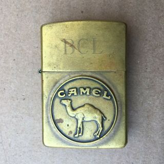 Vintage Brass Camel Lighter 1932 - 1992 Engraved Bci