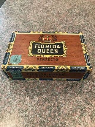 Vintage Florida Queen Perfecto Cigar Box