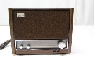 Vintage Sony Fm/am 2 Band Radio,  Model Icf - 9640w,  Walnut Case,  Restored &