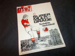 Vintage UK Manchester United FOOTBALL Program/Programme 1974 UNITED REVIEW 24 2
